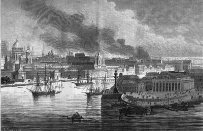 Fire of the ministry district in St. Petersburg, Russia av French School