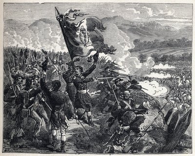 Første koalisjon: oberst Antoine Guillaume (Antoine-Guillaume) Rampon (1759-1842) i slaget ved Montenotte 12. april av French School