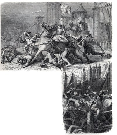 Firenze går inn i et opprør (de "åtte helliges krig") mot returen av den hellige beleiringen til Roma. Pave Gregoire XI Pierre Roger de Beaufort av French School