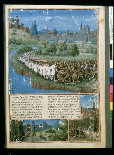 Fr 5594 f.19 Eremitten Peters første korstog, fra Passages faits Outremer skrevet av Sebastien Mamerot, ca. 1490 av French School