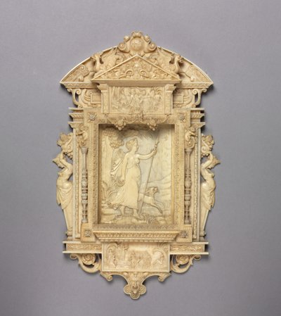 Innrammet relieff av Diana the Huntress, ca. 1850 av French School