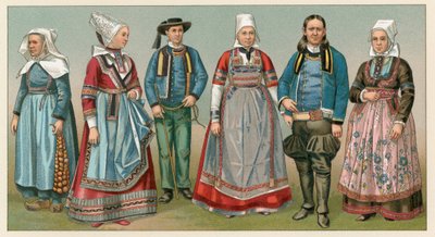 Frankrike kostyme av French School