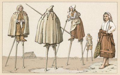 Frankrike kostyme av French School