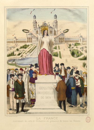 Frankrike kronet kunst og industri med laurbærkranser på Exposition Universelle i 1878 i Paris av French School
