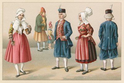 Frankrike XIXth Cent Costume av French School