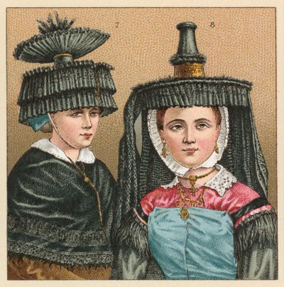 Frankrike XIXth Cent Costume av French School