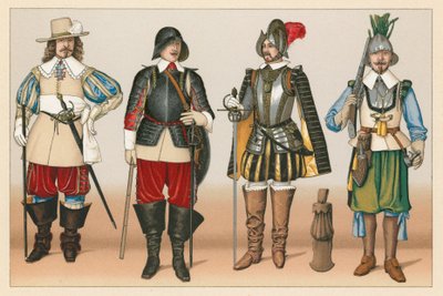Frankrike XVI-XVIIth Cent-kostyme av French School