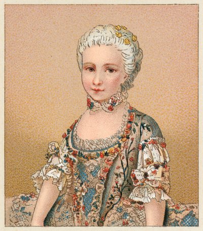 Frankreich XVIII. Jahrhundert Kostüm von French School