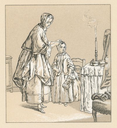 Frankrike XVIIIth Cent-kostyme av French School