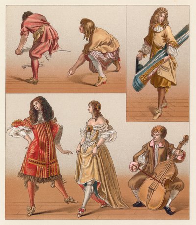 Frankrike XVIIth Cent-kostyme av French School