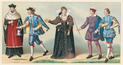 Frankrike XVIth Cent-kostyme av French School