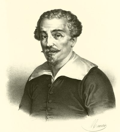 Francesco Albani eller Albano, portrett (gravering) av French School