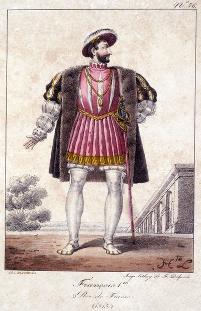 Francois I, konge av Frankrike født i Cognac i 1494 og døde i Rambouillet i 1547. av French School
