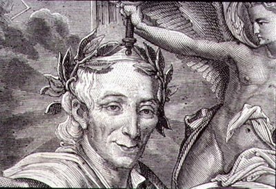 Francois Marie Arouet de Voltaire (1694-1778) (gravering) av French School