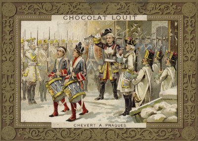 Francois de Chevert, fransk general, ved beleiringen av Praha, 1741 av French School