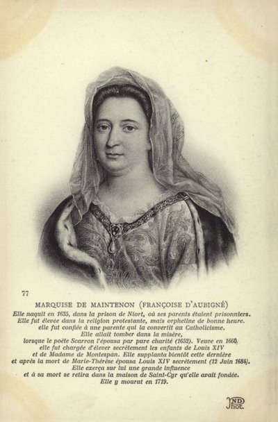Francoise d Aubigne av French School