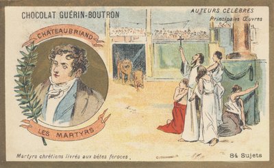 François-Rene, Viscount of Chateaubriand (1768-1848), fransk forfatter og politiker, forfatter av "Les Martyrs" (1809) av French School