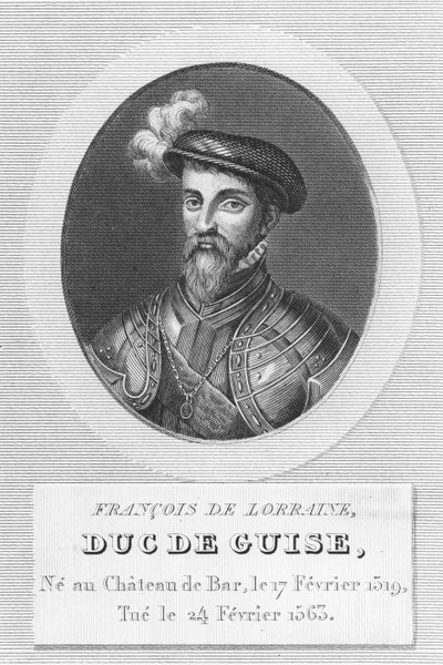 Francois de Lorraine, hertug av Guise (gravering) av French School