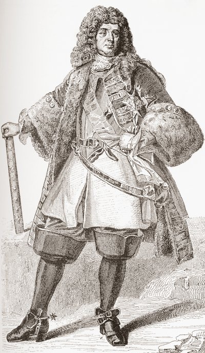 François de Neufville, 2. hertug av Villeroy, 1644 1730. Fransk soldat. Fra Les Heures Libres utgitt 1908. av French School