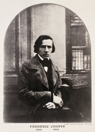 Frederic Chopin (1810-49) gravert fra en daguerrotypi (fotogravyr) av French School