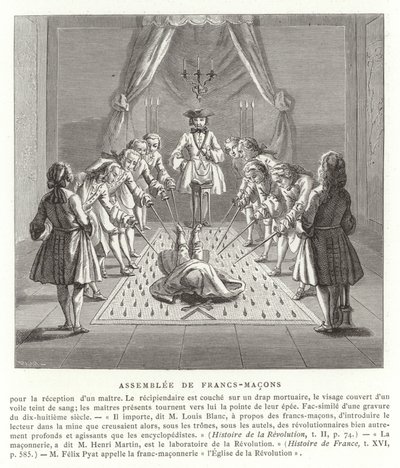 Frimurermøte, 1700-tallet av French School