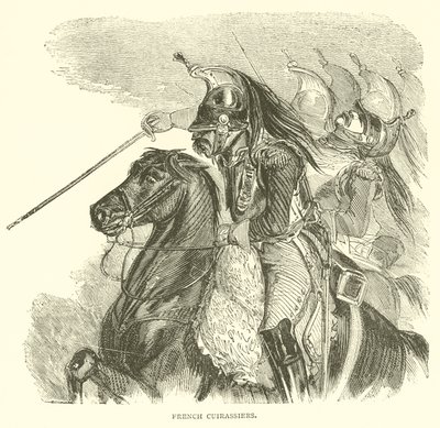 Franske Cuirassiers (gravering) av French School