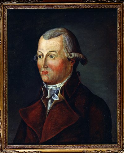 Fransk revolusjon: "" Portrett av bokhandleren og redaktøren av Journal de Versailles Blaizot som publiserte regnskapene til États Generaux"" Maleri av den franske skolen. 18. århundre av French School