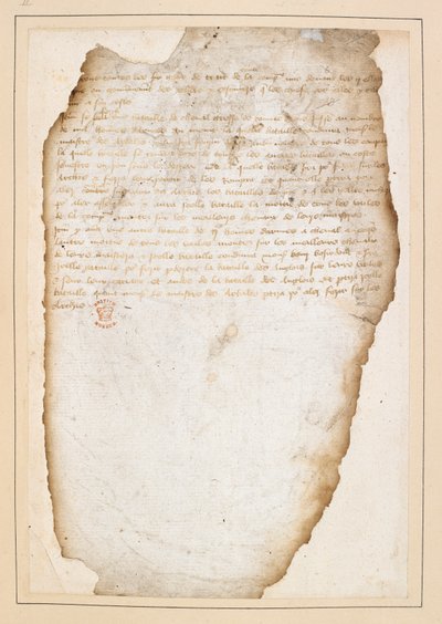 Fransk kampplan før slaget ved Agincourt, utarbeidet av marskalk Boucicault, kaptein av Normandie og andre. Mellom 13. og 21. oktober 1415 (blekk på papir) av French School