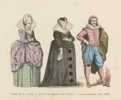 Fransk drakt, tidlig på 1600-tallet av French School