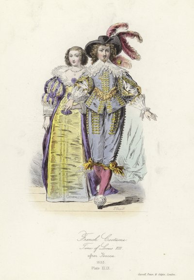 Fransk drakt fra Louis XIIIs tid av French School