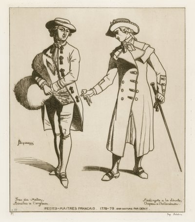 Franske dandies, 1778-79 av French School
