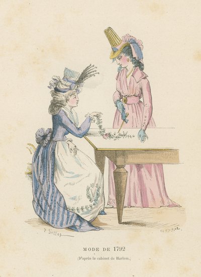 Fransk mote fra 1792 av French School