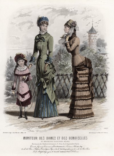 Fransk moteplate, sent på 1800-tallet av French School