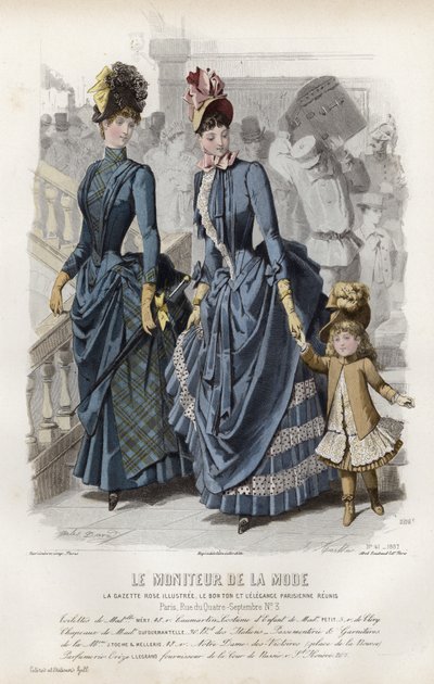 Fransk moteplate, sent på 1800-tallet av French School