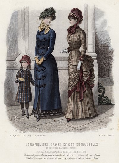 Fransk moteplate, sent på 1800-tallet av French School