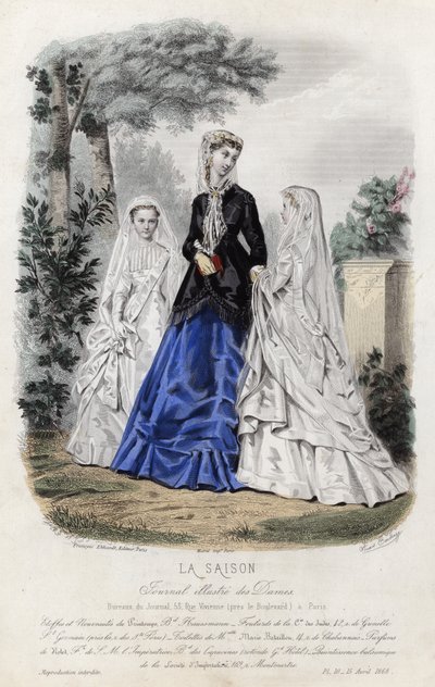 Fransk moteplate, sent på 1800-tallet av French School