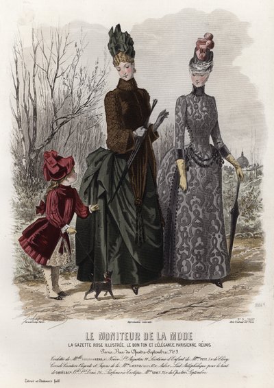 Fransk moteplate, sent på 1800-tallet av French School