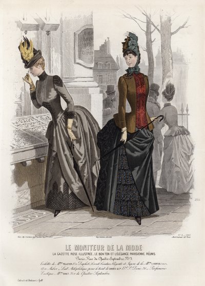 Fransk moteplate, sent på 1800-tallet av French School