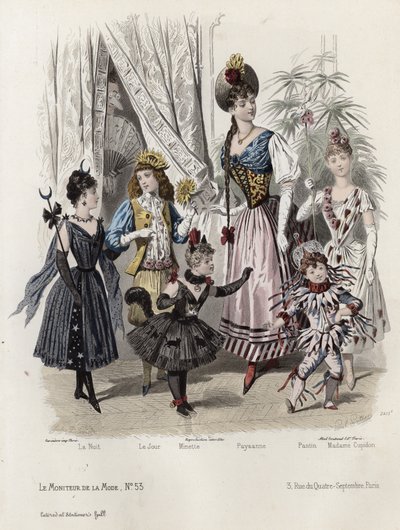Fransk moteplate, sent på 1800-tallet av French School
