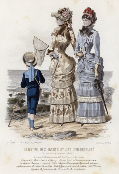 Fransk moteplate, sent på 1800-tallet av French School