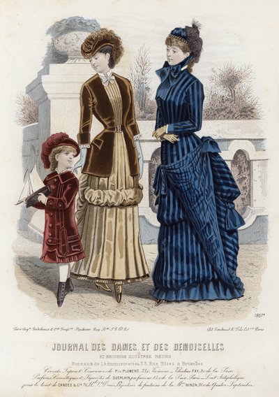 Fransk moteplate, sent på 1800-tallet av French School