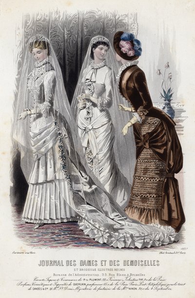 Fransk moteplate, sent på 1800-tallet av French School