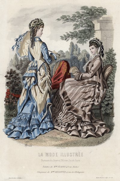 Fransk moteplate, sent på 1800-tallet av French School