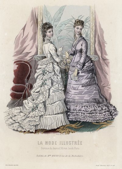 Fransk moteplate, sent på 1800-tallet av French School