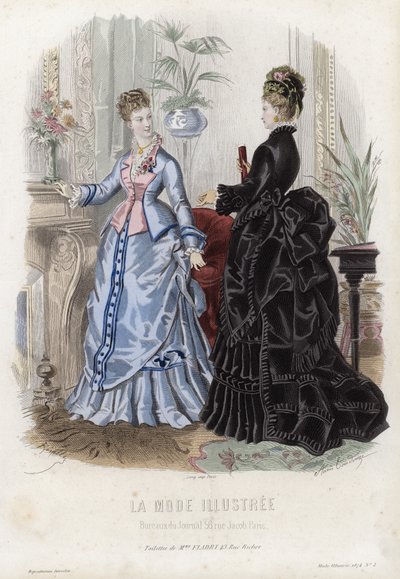Fransk moteplate, sent på 1800-tallet av French School