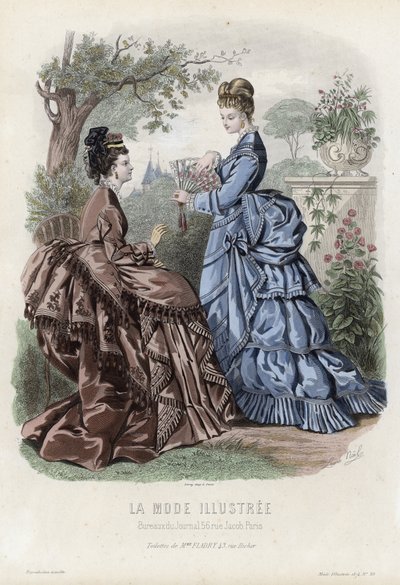 Fransk moteplate, sent på 1800-tallet av French School