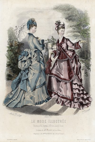 Fransk moteplate, sent på 1800-tallet av French School