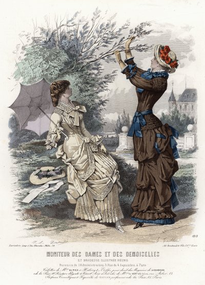 Fransk moteplate, sent på 1800-tallet av French School
