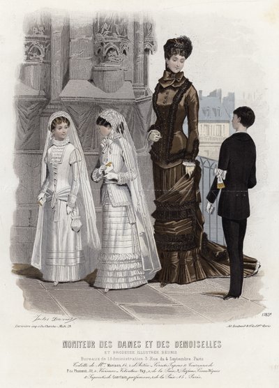 Fransk moteplate, sent på 1800-tallet av French School