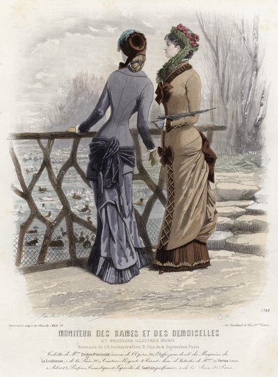 Fransk moteplate, sent på 1800-tallet av French School